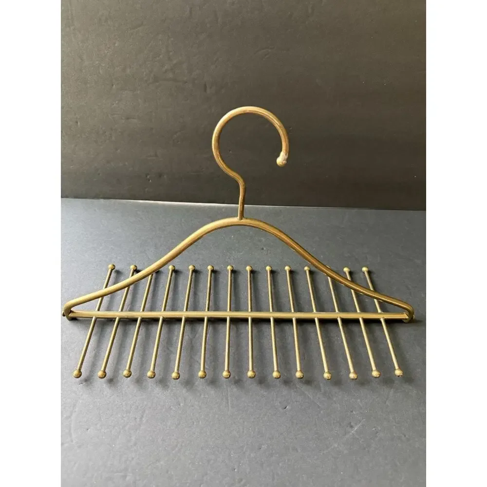 Vintage Brass Tie Belt Valet Hanger MCM Retro